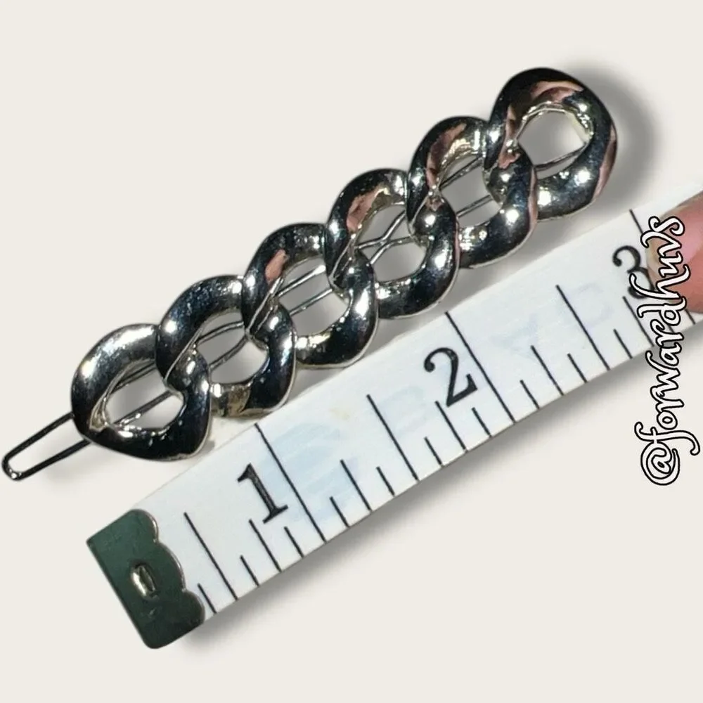 Bundle Sale 3 for $15 | Silver Tone Hair Barrette – 3 Inches